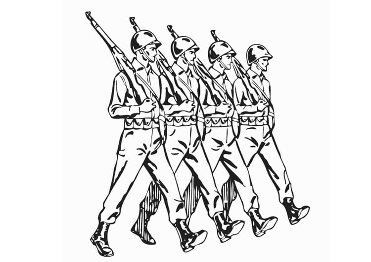 Malvorlage Soldaten - Kostenlose Ausmalbilder Zum Ausdrucken - Bild 12893.