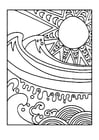 Malvorlage  Sonne und Meer