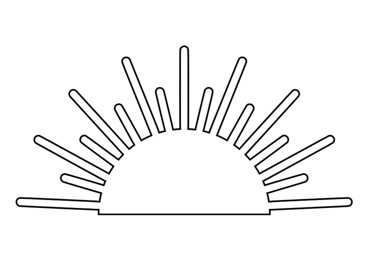 Malvorlage  Sonnenaufgang