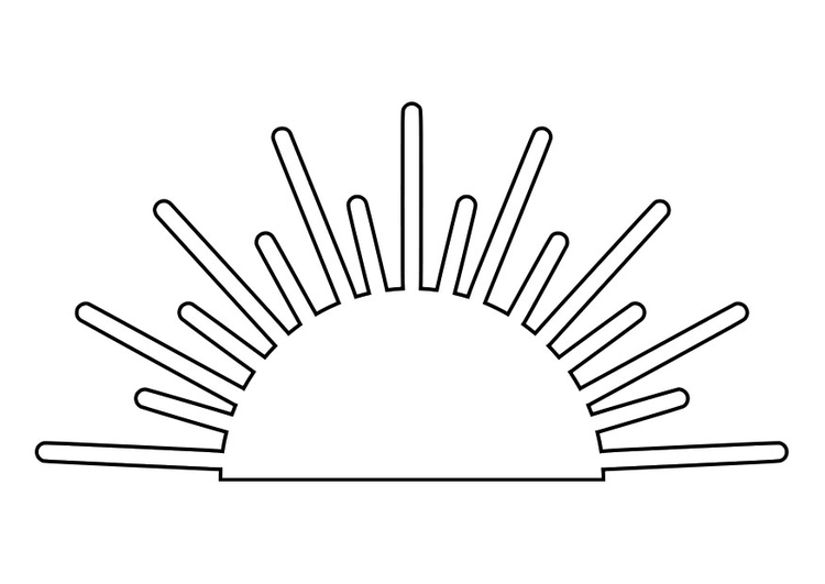 Malvorlage  Sonnenaufgang