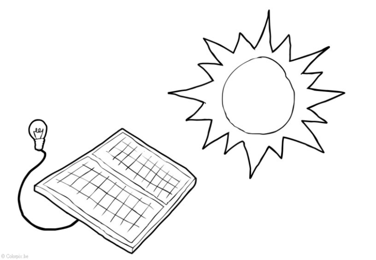 Malvorlage  Sonnenenergie