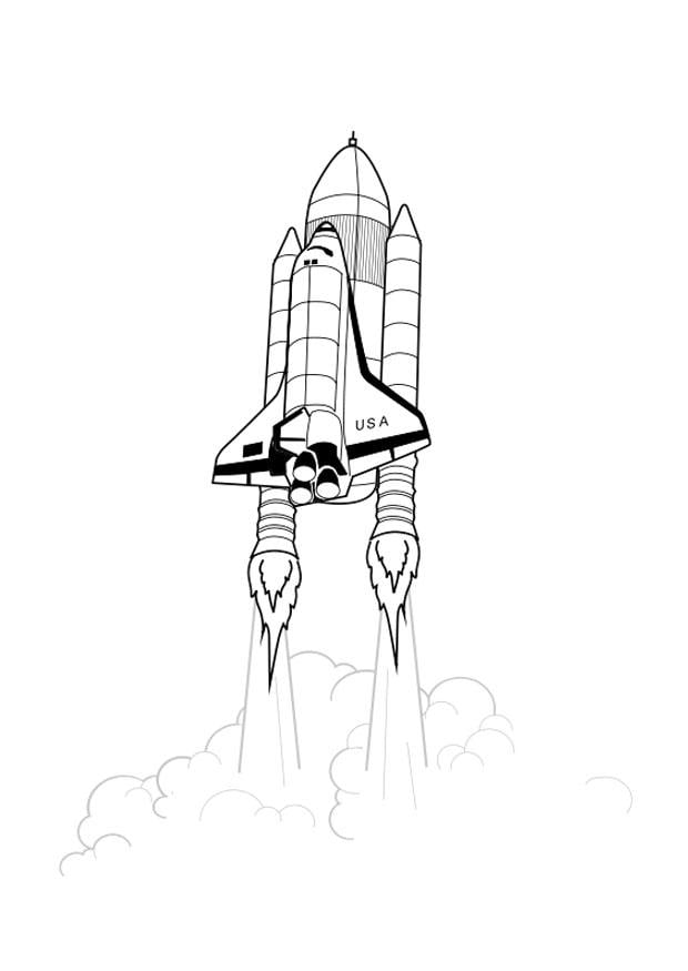 Malvorlage  Space Shuttle