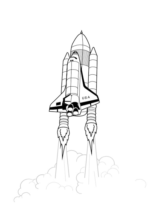 Malvorlage  Space Shuttle