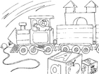 malvorlage Spielzeugeisenbahn