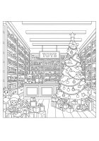 Malvorlage spielzeugladen weihnachten
