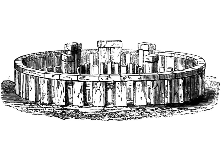 Malvorlage  Stonehenge wiederaufgebaut