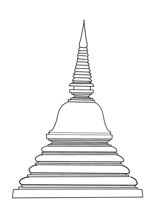 Malvorlage  Stupa