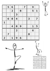 Malvorlage  Sudoku - bewegen