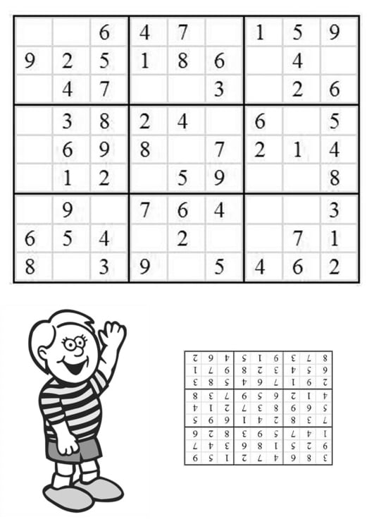 Malvorlage  Sudoku - Junge