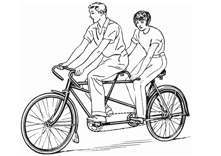 Malvorlage  Tandem