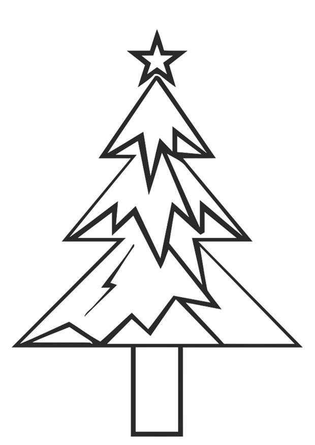 malvorlage tannenbaum mit weihnachtsstern  kostenlose