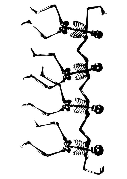 tanzende Skelette