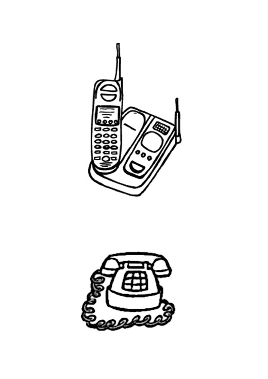 Malvorlage  Telefone