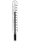 Malvorlage  Temperatur - Thermometer