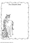 Malvorlage  The Unicornsong - Einhorn