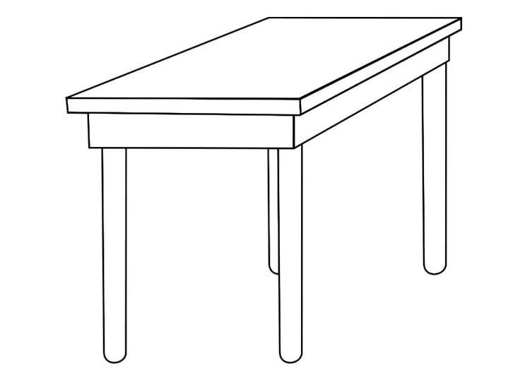 Malvorlage Tisch - Kostenlose Ausmalbilder Zum Ausdrucken - Bild 19258.
