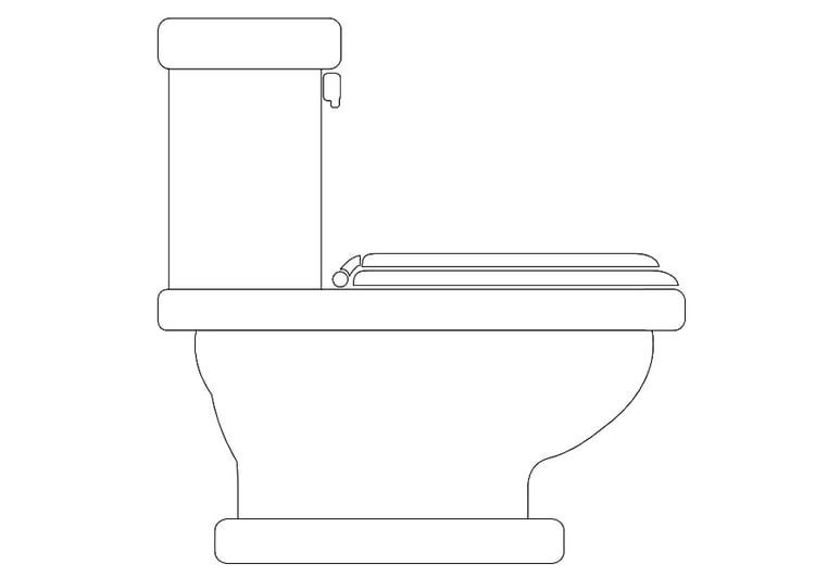 Malvorlage  Toilette