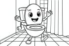 malvorlage Toilette
