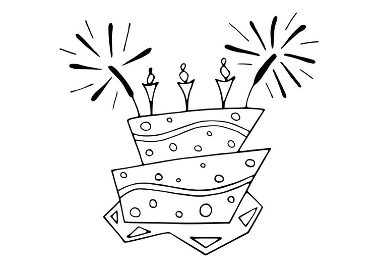 Malvorlage  Torte