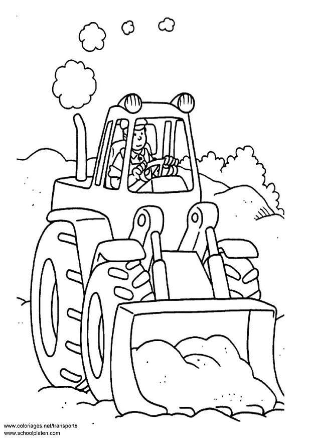 Malvorlage  Traktor