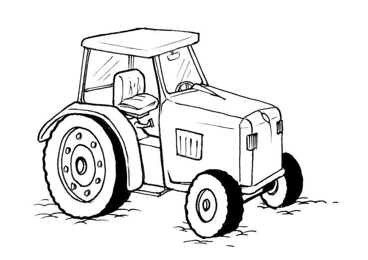 Malvorlage  Traktor