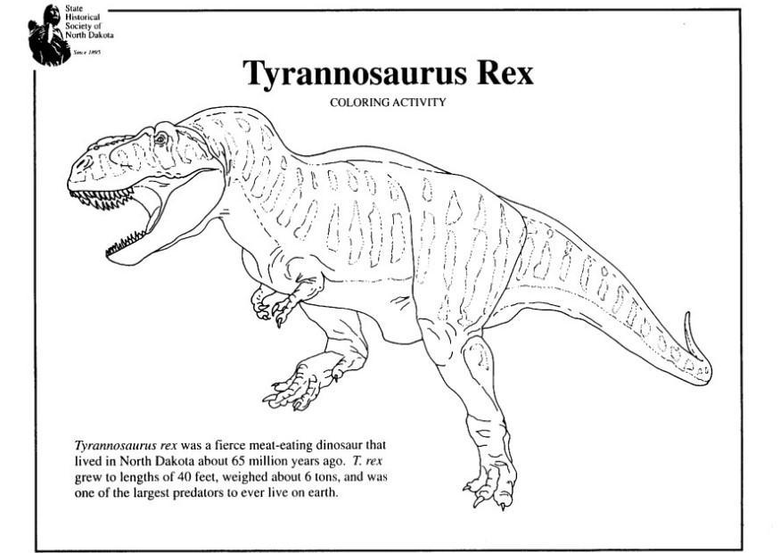 malvorlage trex  kostenlose ausmalbilder zum ausdrucken