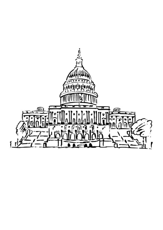 Malvorlage  US Capitol