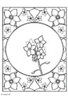+Blumenkranz Zu Ausmalen / Blumenkranz Malvorlage Vektor Illustration Leinwandbilder Bilder Myloview De