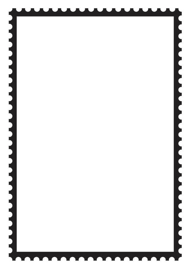 Malvorlage  viereckige Briefmarke