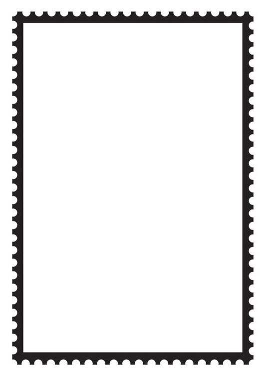 Malvorlage  viereckige Briefmarke