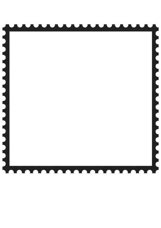 Malvorlage  viereckige Briefmarke