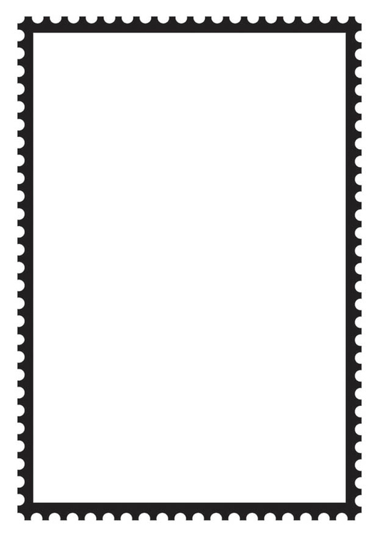 Malvorlage  viereckige Briefmarke