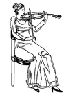 Malvorlagen Violinistin