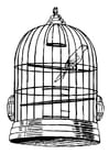 Malvorlagen Vogel im Käfig