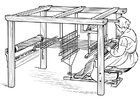 Malvorlagen Weberin am Weberstuhl