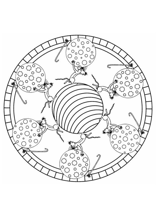 Malvorlage  Weihnachten Mandala