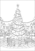 Weihnachtsbaum auf dem Weihnachtsmarkt