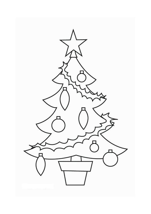 Malvorlage  Weihnachtsbaum