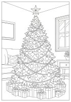 Weihnachtsbaum im Wohnzimmer