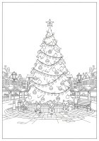 Weihnachtsbaum in der Stadt