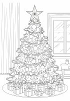 Malvorlage weihnachtsbaum mit stern