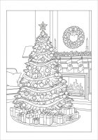 Weihnachtsbaum mit Weihnachtssocken