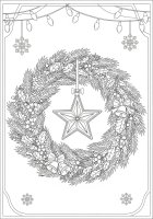 Weihnachtskranz mit Stern