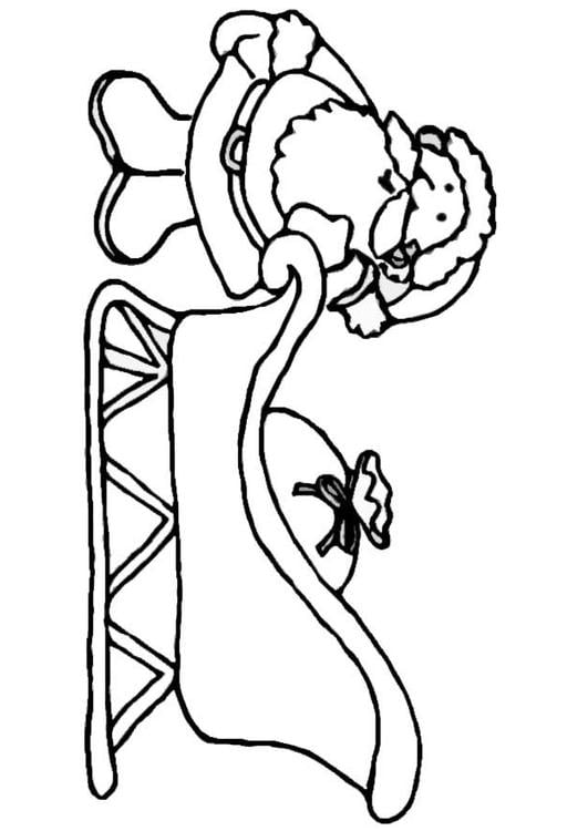 Malvorlage Weihnachtsmann mit Schlitten - Kostenlose Ausmalbilder Zum