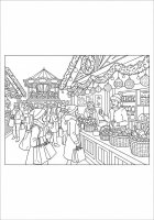 Malvorlage weihnachtsmarkt