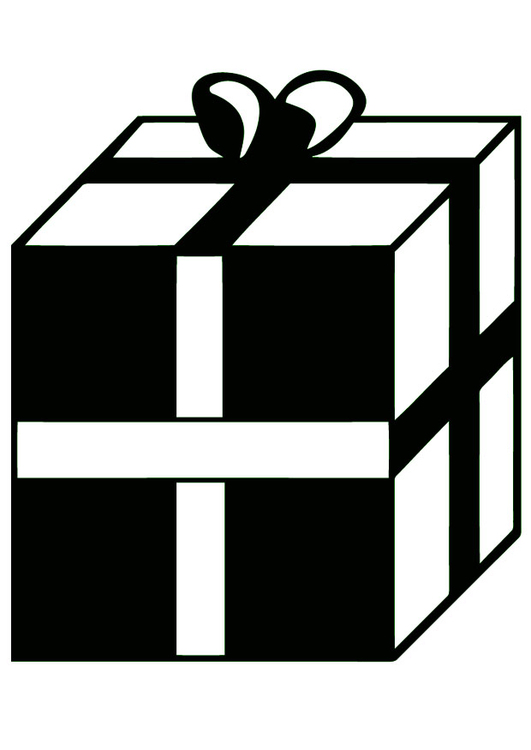 Malvorlage  Weihnachtspaket