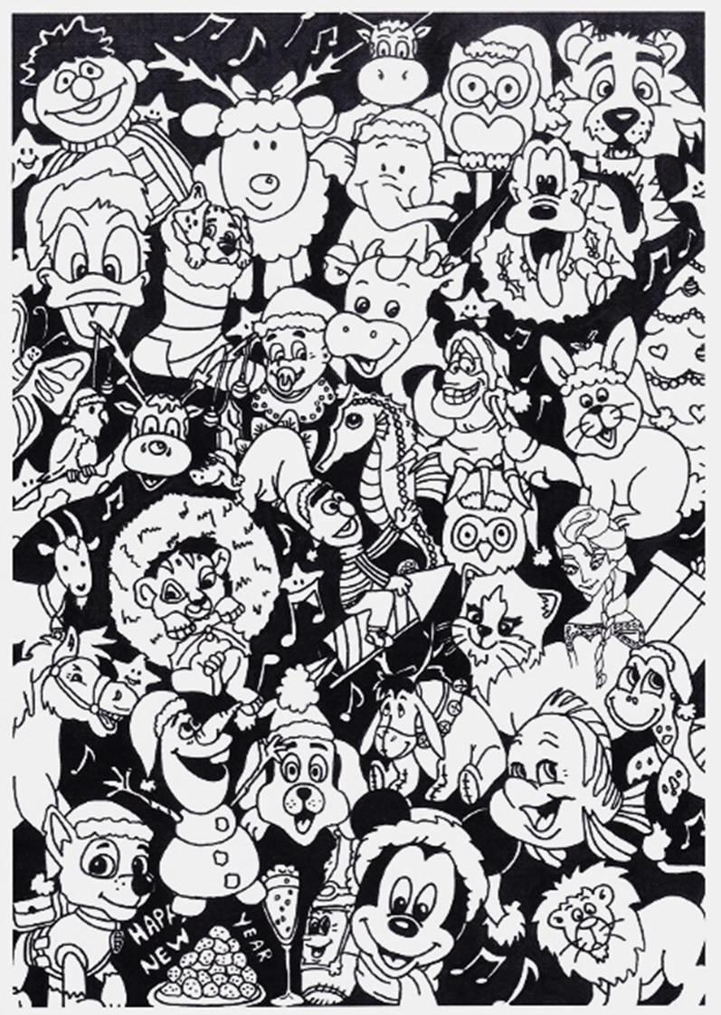 Bild von malvorlage-weihnachtstiere-disney-dl31350