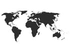 Weltkarte ohne Grenzen