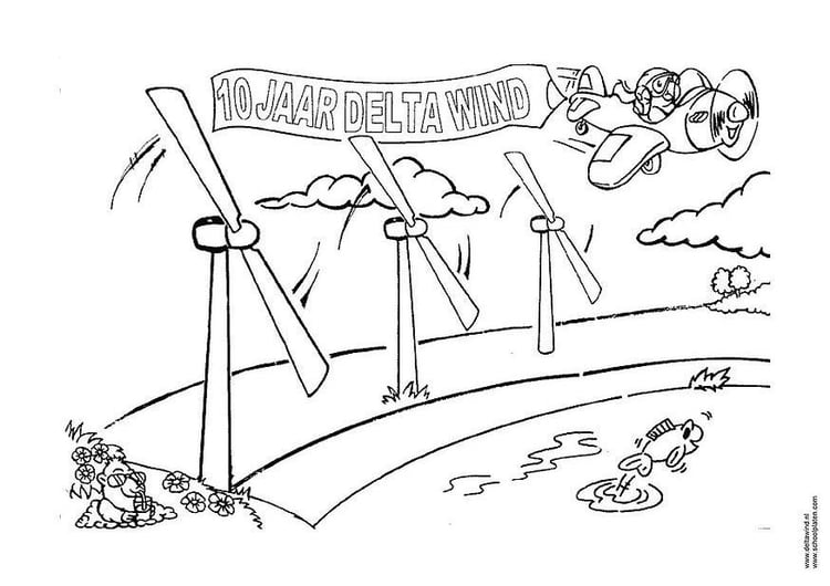 Malvorlage  Windenergie