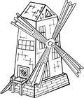 Malvorlage  WindmÃ¼hle